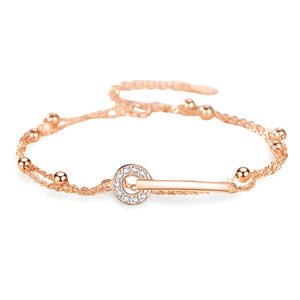 Bracelet en argent sterling pour femme, design barrette, modèle Johanna - La Boutique du Bracelet