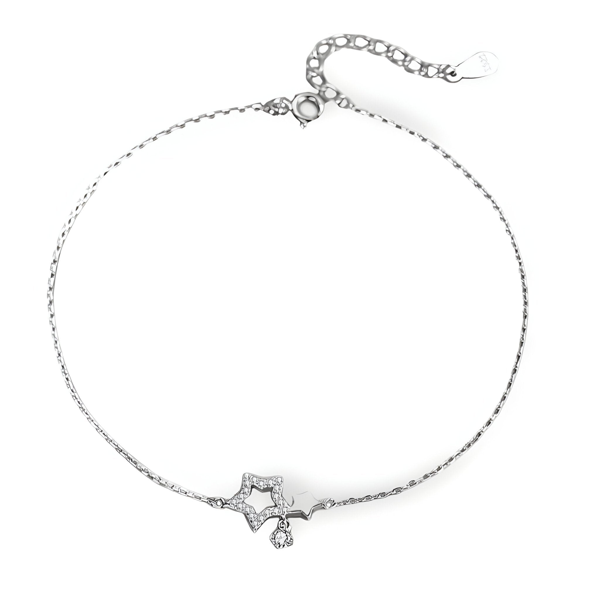 Bracelet en argent sterling pour femme, double étoiles, modèle Sofia - La Boutique du Bracelet