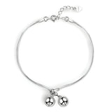 Bracelet en argent sterling pour femme, double perles, modèle Janna - La Boutique du Bracelet