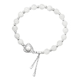 Bracelet en argent sterling pour femme, orné de pierres de jade, modèle Alizée - La Boutique du Bracelet