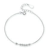 Bracelet en argent sterling pour femme, petites perles rondes, modèle Sigrid - La Boutique du Bracelet