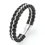 Bracelet en cuir, aux détails ondulés, modèle Esteban - La Boutique du Bracelet