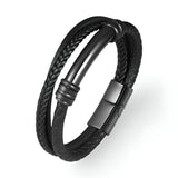 Bracelet en cuir, tendance au masculin, modèle Victor - La Boutique du Bracelet