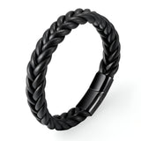 Bracelet en cuir, torsadé, modèle Mathieu - La Boutique du Bracelet