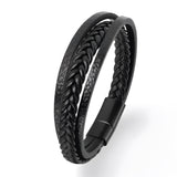 Bracelet en cuir tressé, tendance, modèle Antoine - La Boutique du Bracelet